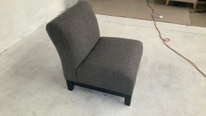 Harper Armless Fabric Chair - 3