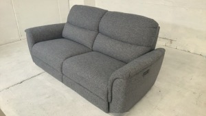 DNL Sussex 3 Seater Fabric Electric Recliner Sofa - 6