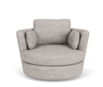 Snuggle Petite Swivel Fabric Armchair