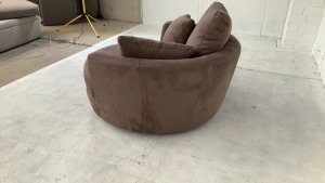 Snuggle Swivel Fabric Armchair - 5