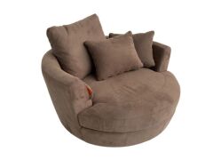 Snuggle Swivel Fabric Armchair - 2