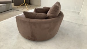 Snuggle Swivel Fabric Armchair - 6