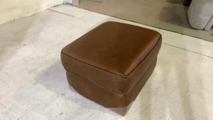 Cambridge Leather Ottoman - 6