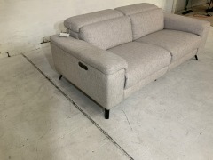 Miller 2 Seater Fabric Electric Recliner Sofa - 3