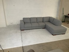 Hudson 3 Seater Fabric Modular Lounge with Chaise - 3