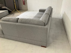 Hudson 3 Seater Fabric Modular Lounge with Chaise - 6