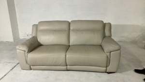 Langham 2 Seater Leather Electric Recliner Sofa - 2