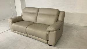 Langham 2 Seater Leather Electric Recliner Sofa - 3
