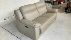 Langham 2 Seater Leather Electric Recliner Sofa - 4