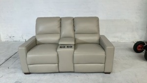 Encore X 2 Seater Leather Electric Recliner with Console - 2