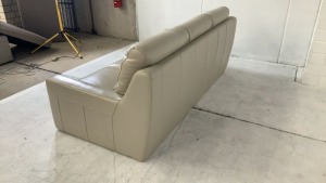 Brighton 3 Seater Leather Sofa - 5
