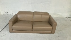 Dixon 2.5 Seater Leather Sofa with Adjustable Headrests - 5