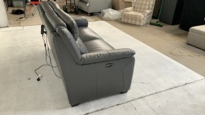 Dover II 2.5 Seater Leather Electric Recliner Sofa - 5