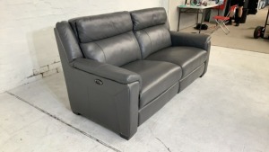 Dover II 2.5 Seater Leather Electric Recliner Sofa - 6