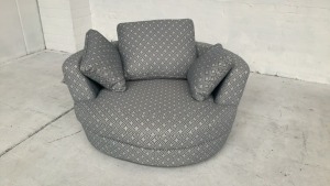 Snuggle Swivel Fabric Armchair - 2