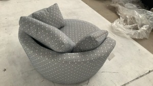 Snuggle Swivel Fabric Armchair - 5