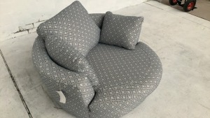 Snuggle Swivel Fabric Armchair - 6