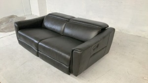 Calais 2 Seater Leather Electric Recliner Sofa - 3