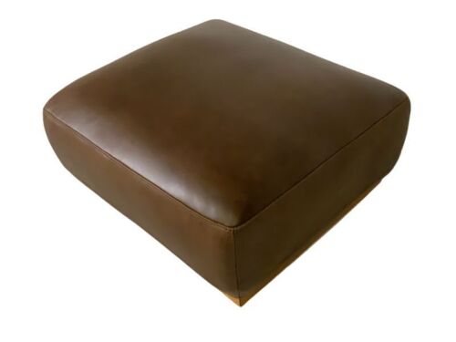 Heston Leather Ottoman - Small