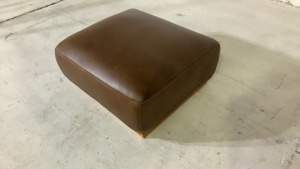 Heston Leather Ottoman - Small - 3