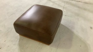 Heston Leather Ottoman - Small - 4