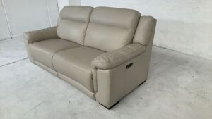 Langham 2 Seater Leather Electric Recliner Sofa - 6
