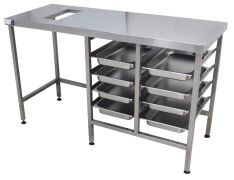 STAINLESS STEEL PREP BENCH WITH GASTRONOME RACK - 2