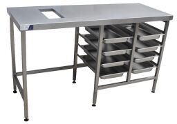 STAINLESS STEEL PREP BENCH WITH GASTRONOME RACK - 3