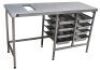 STAINLESS STEEL PREP BENCH WITH GASTRONOME RACK - 3