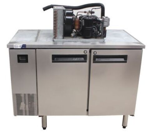 SKOPE PEGASUS STAINLESS STEEL UNDER COUNTER 2 DOOR FRIDGE