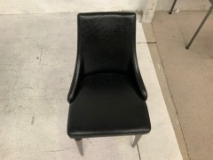 Set of 6 Leather Dining Chairs - 4