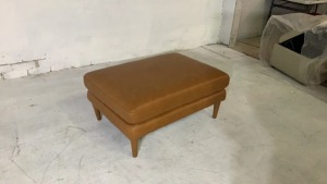 Ryley Leather Ottoman - 2