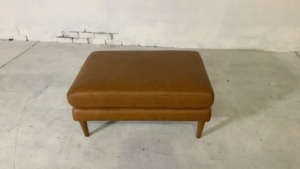 Ryley Leather Ottoman - 3