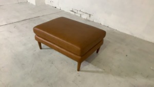 Ryley Leather Ottoman - 4