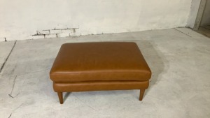 Ryley Leather Ottoman - 2