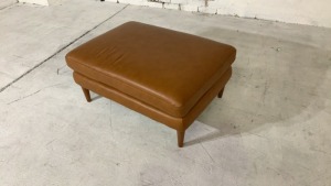 Ryley Leather Ottoman - 3