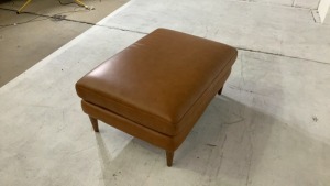 Ryley Leather Ottoman - 4