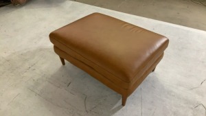 Ryley Leather Ottoman - 5