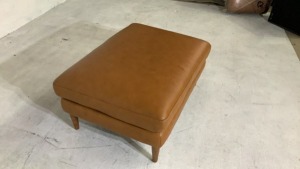 Ryley Leather Ottoman - 6