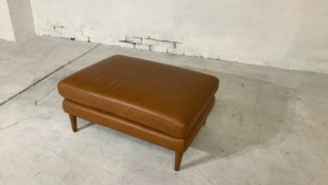 Ryley Leather Ottoman - 7