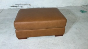 Melbourne Leather Ottoman - 3