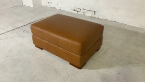 Melbourne Leather Ottoman - 4