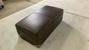 Neo Leather Ottoman with Storage - 5