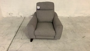 Brentwood Fabric Electric Recliner Armchair - 2