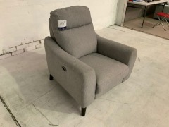 Brentwood Fabric Electric Recliner Armchair - 4