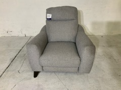 Brentwood Fabric Electric Recliner Armchair - 9