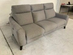 Brentwood 3 Seater Fabric Electric Recliner Sofa - 3
