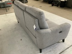 Brentwood 3 Seater Fabric Electric Recliner Sofa - 5
