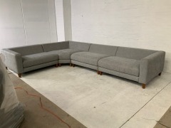 Zara 6 Seater Fabric Modular Lounge - 6