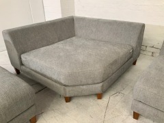 Zara 6 Seater Fabric Modular Lounge - 10